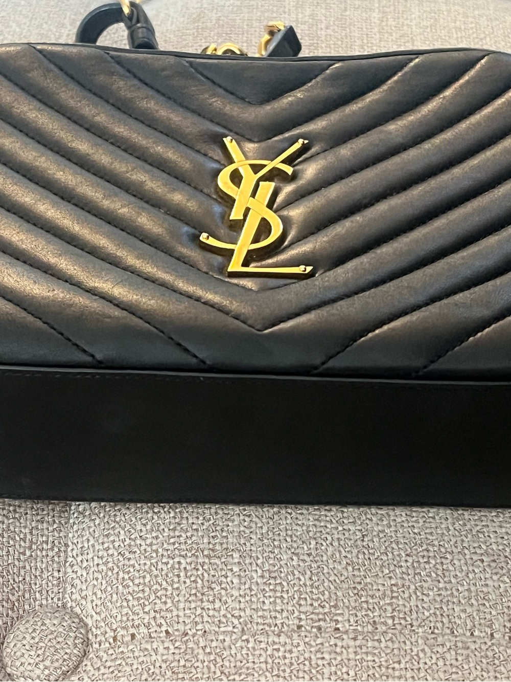 Saint Laurent Black Quilted Leather Crossbody with Gold YSL Hardware - Picture 5 of 10
